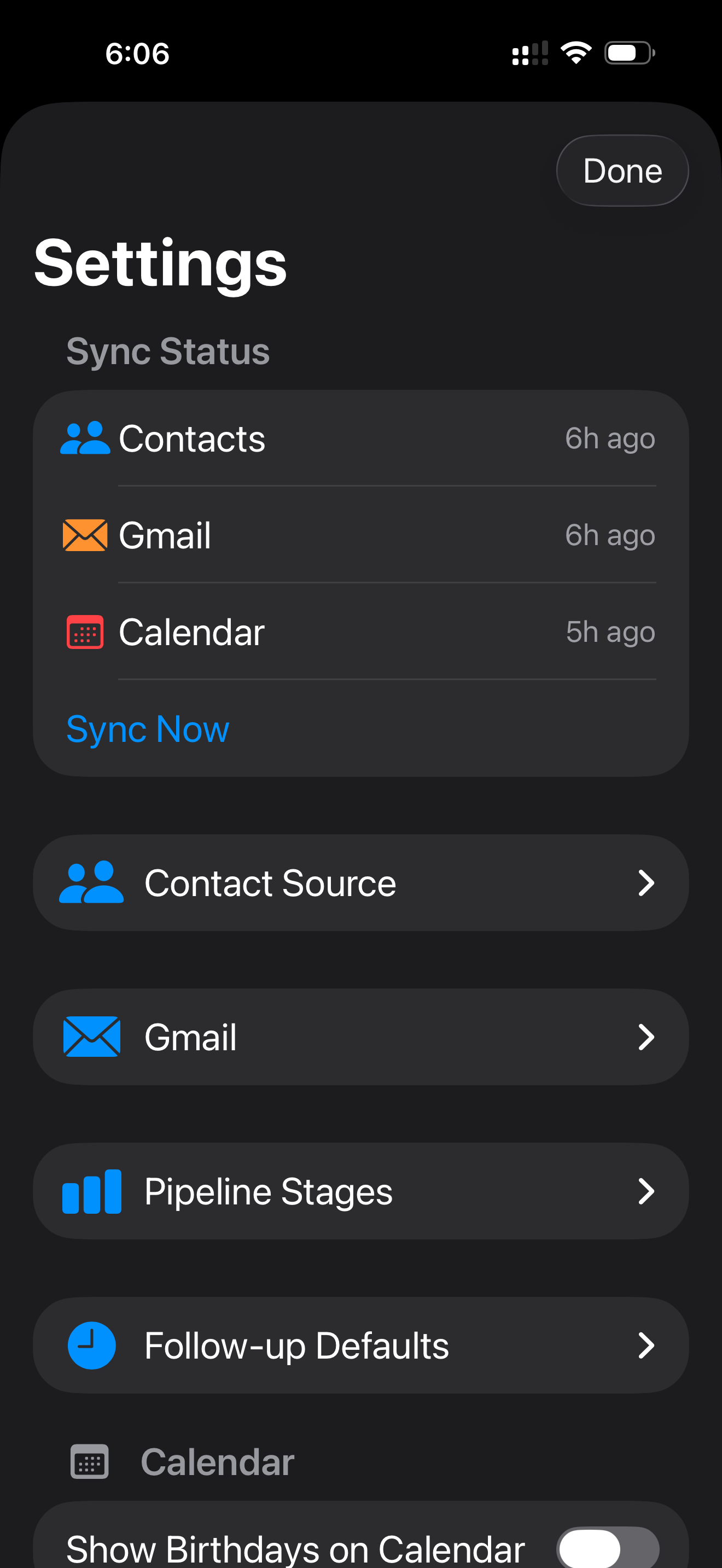 CRM screenshot