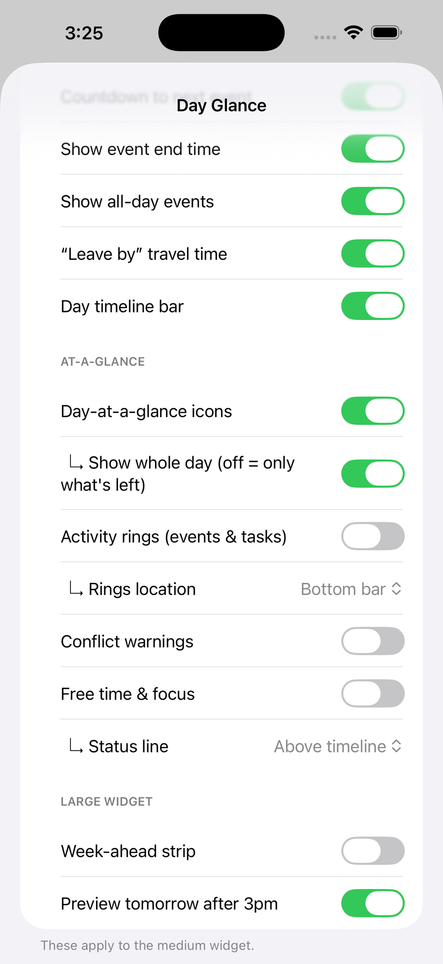 Day Glance screenshot