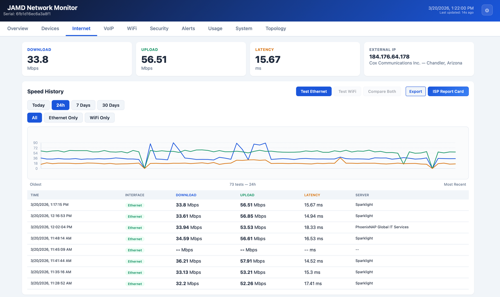 JAMD Monitor screenshot