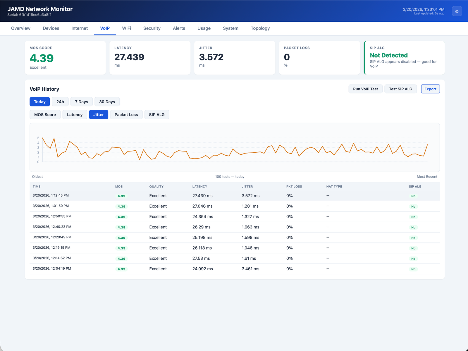 JAMD Monitor screenshot
