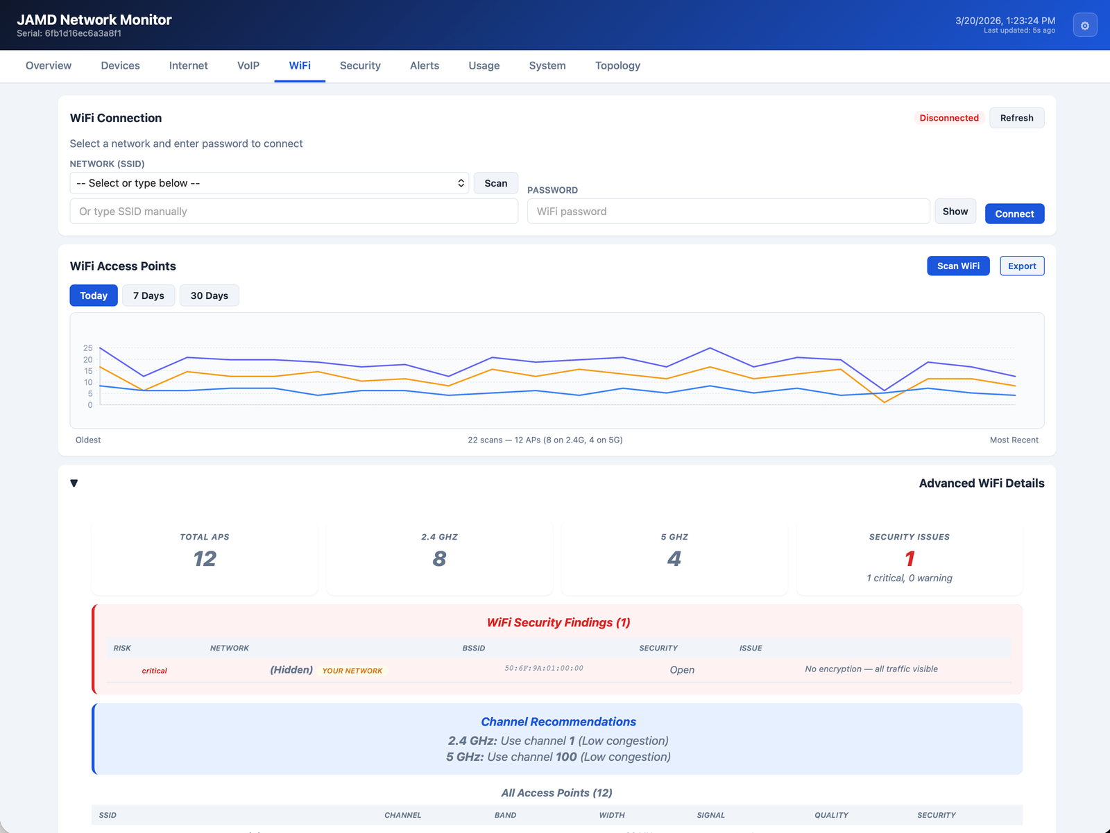 JAMD Monitor screenshot
