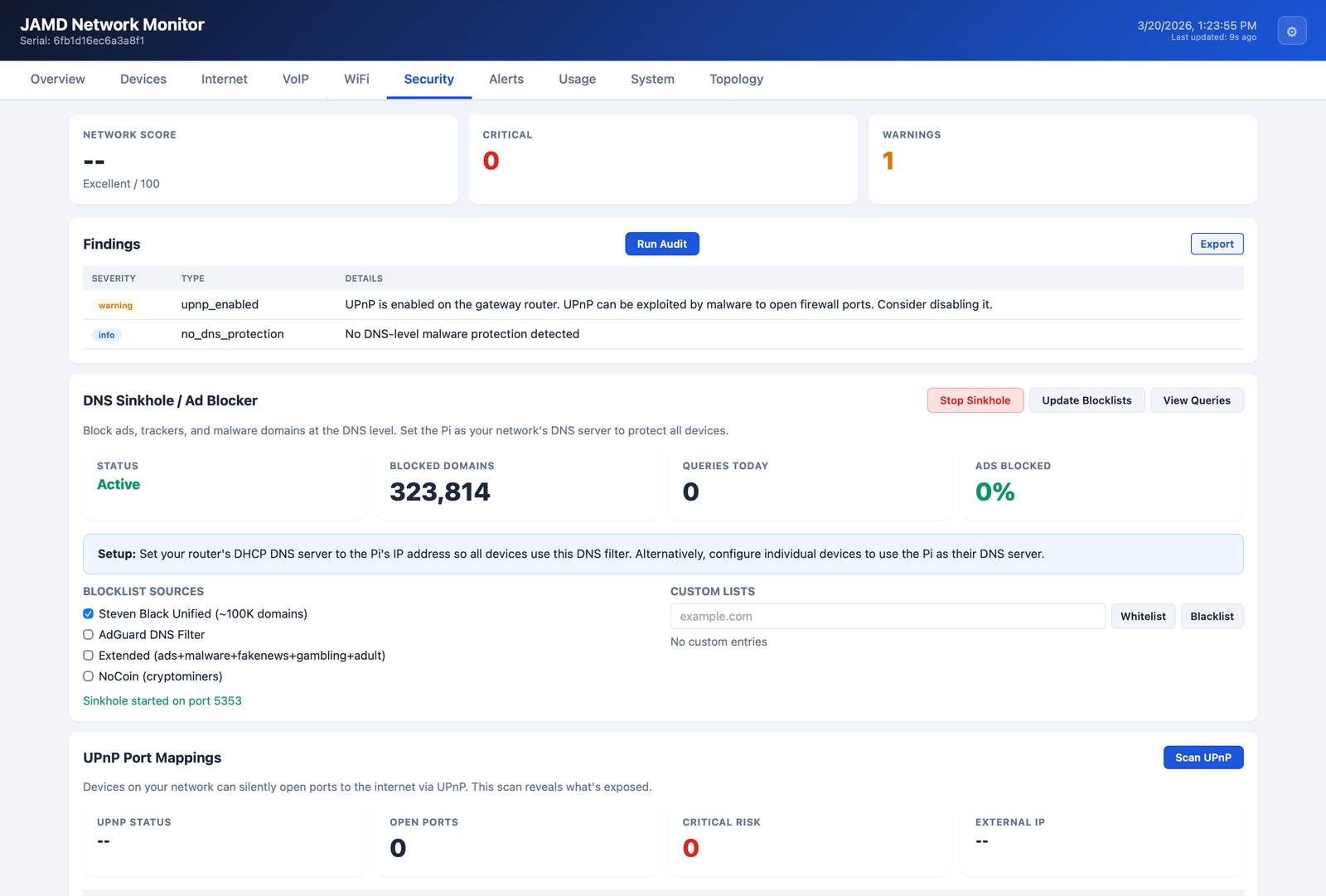 JAMD Monitor screenshot