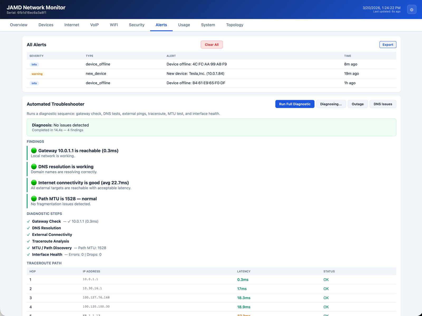 JAMD Monitor screenshot